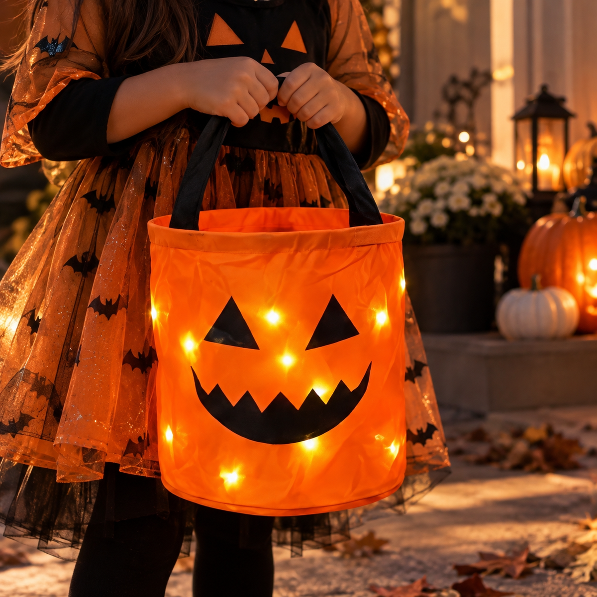 Halloween-Godishink med Ljus