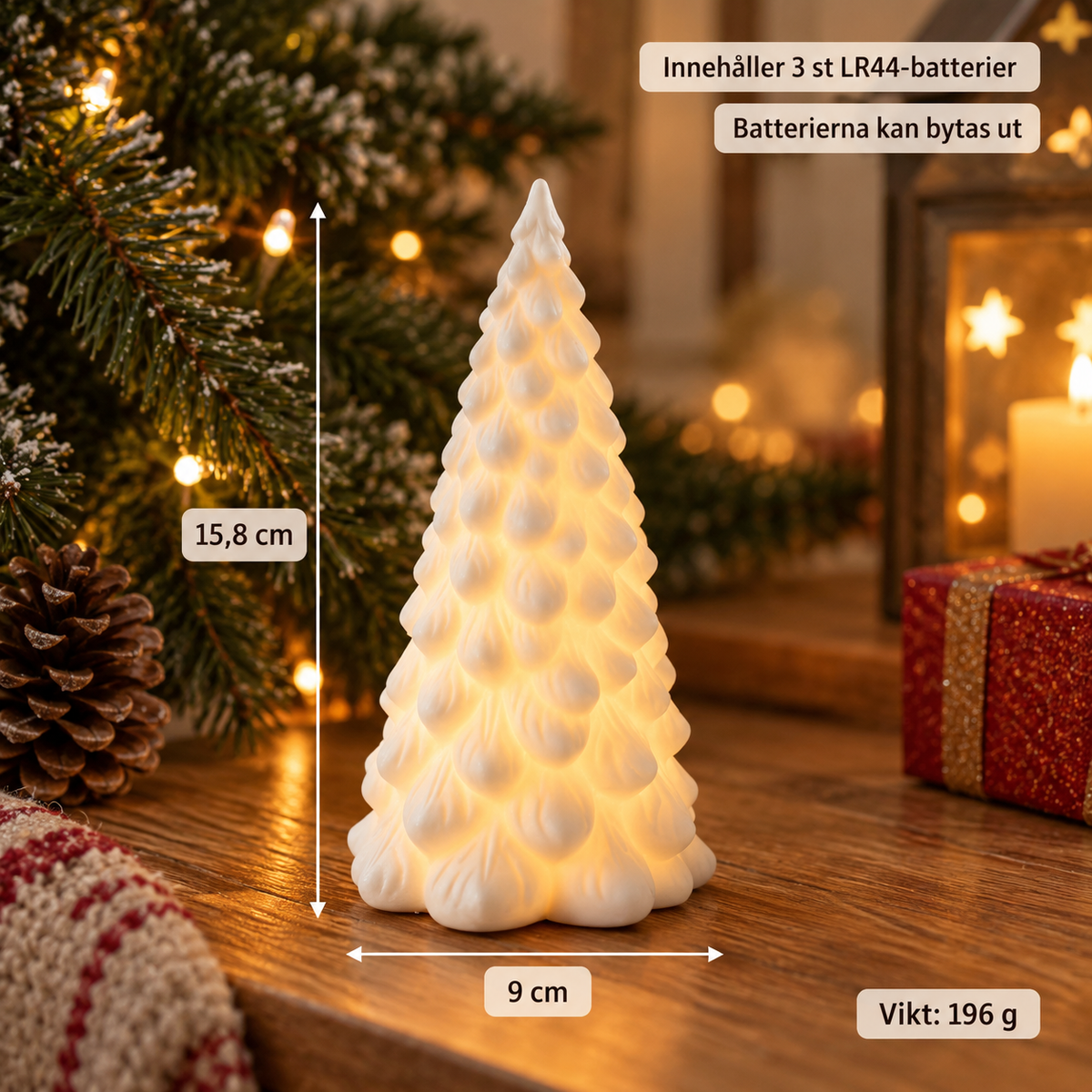 Lysande Juldekorationer i Keramik – Julhus, Granar och Snögubbe