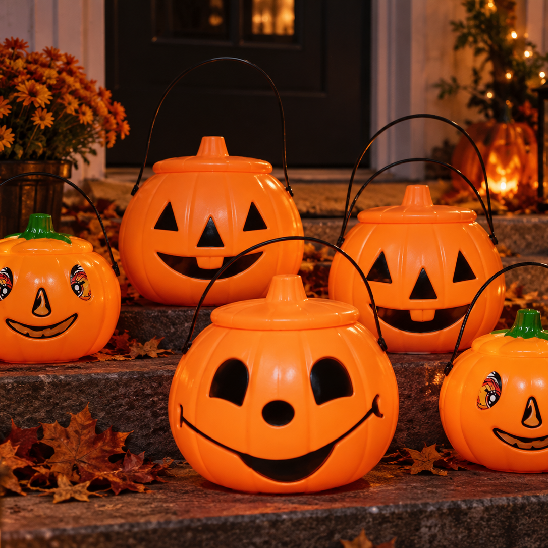Lysande Halloween-Pumpa – Godishink för Barn