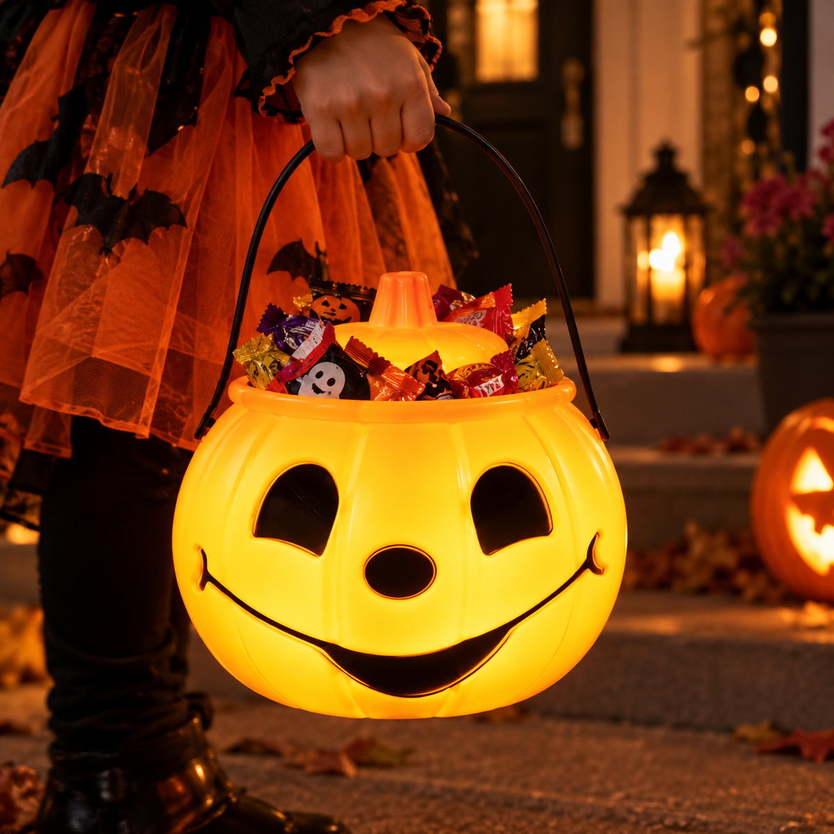 Lysande Halloween-Pumpa – Godishink för Barn
