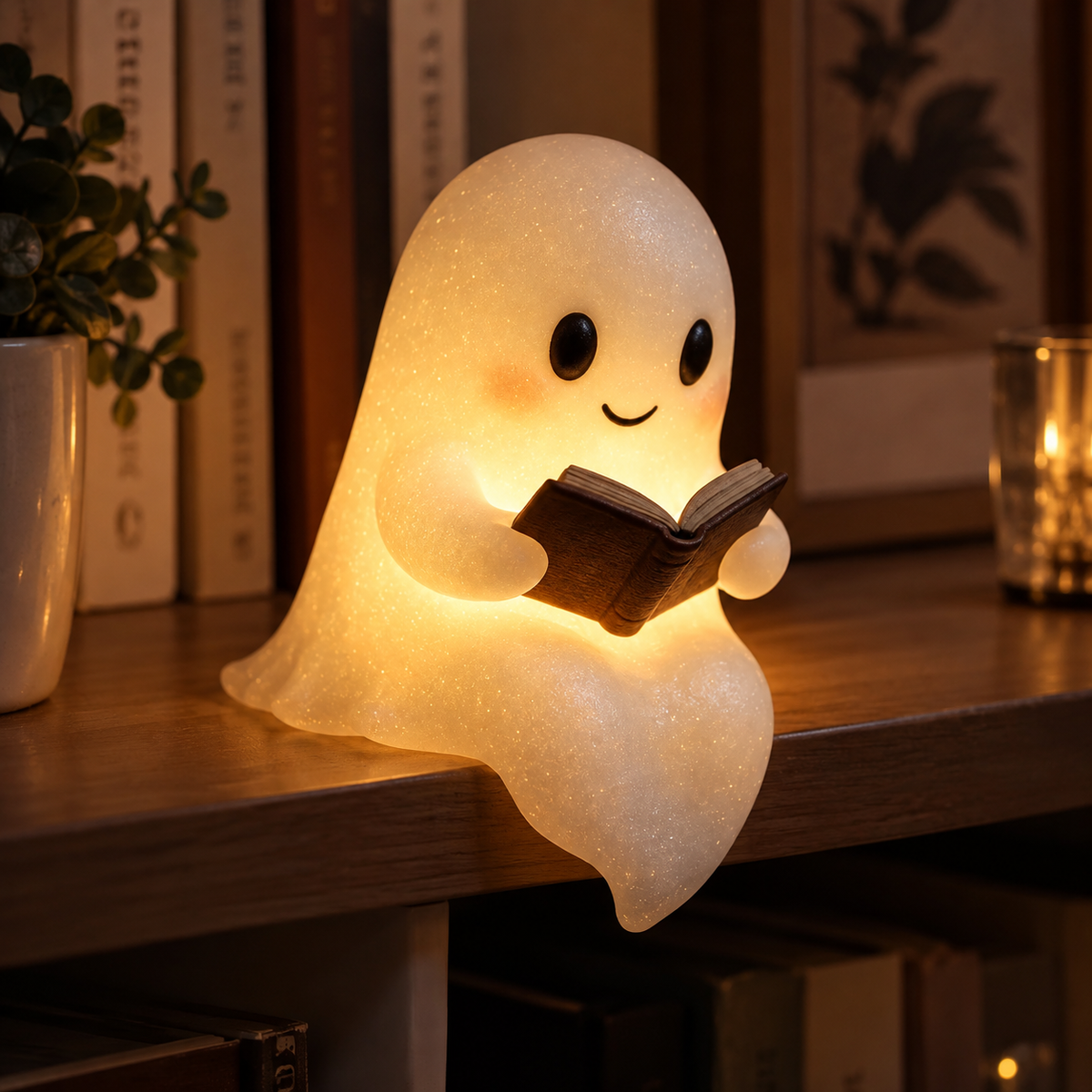 Söt LED-Spöklampa – Mysig Nattlampa med Varmt Ljus