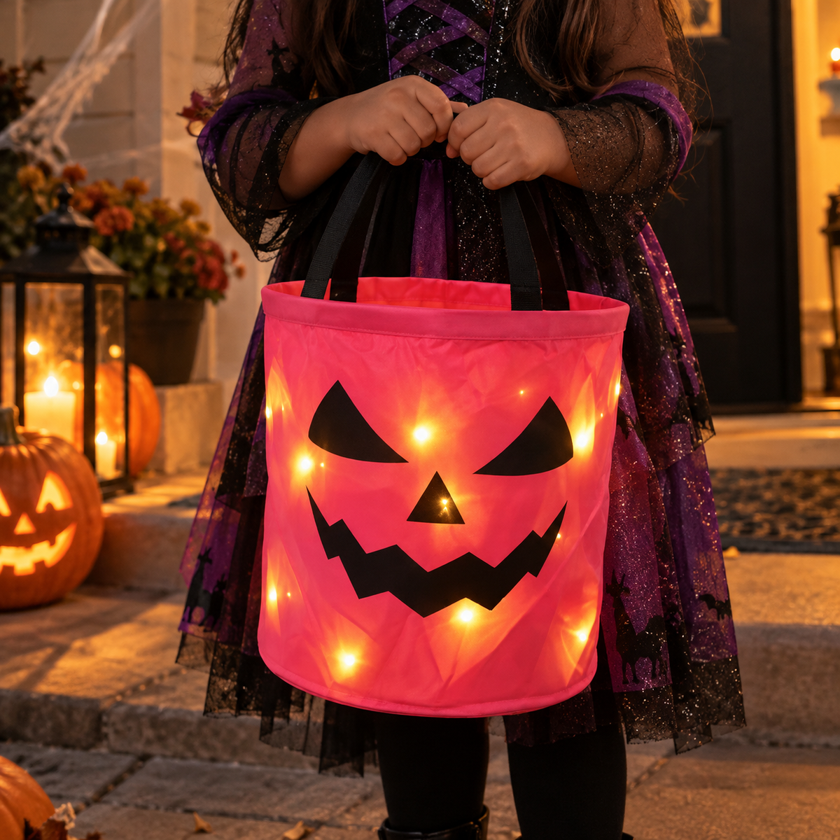 Halloween-Godishink med Ljus
